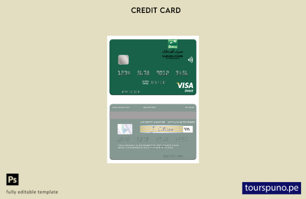 lista para imprimir plantilla de tarjeta de débito visa Sahara Bank de Libia
